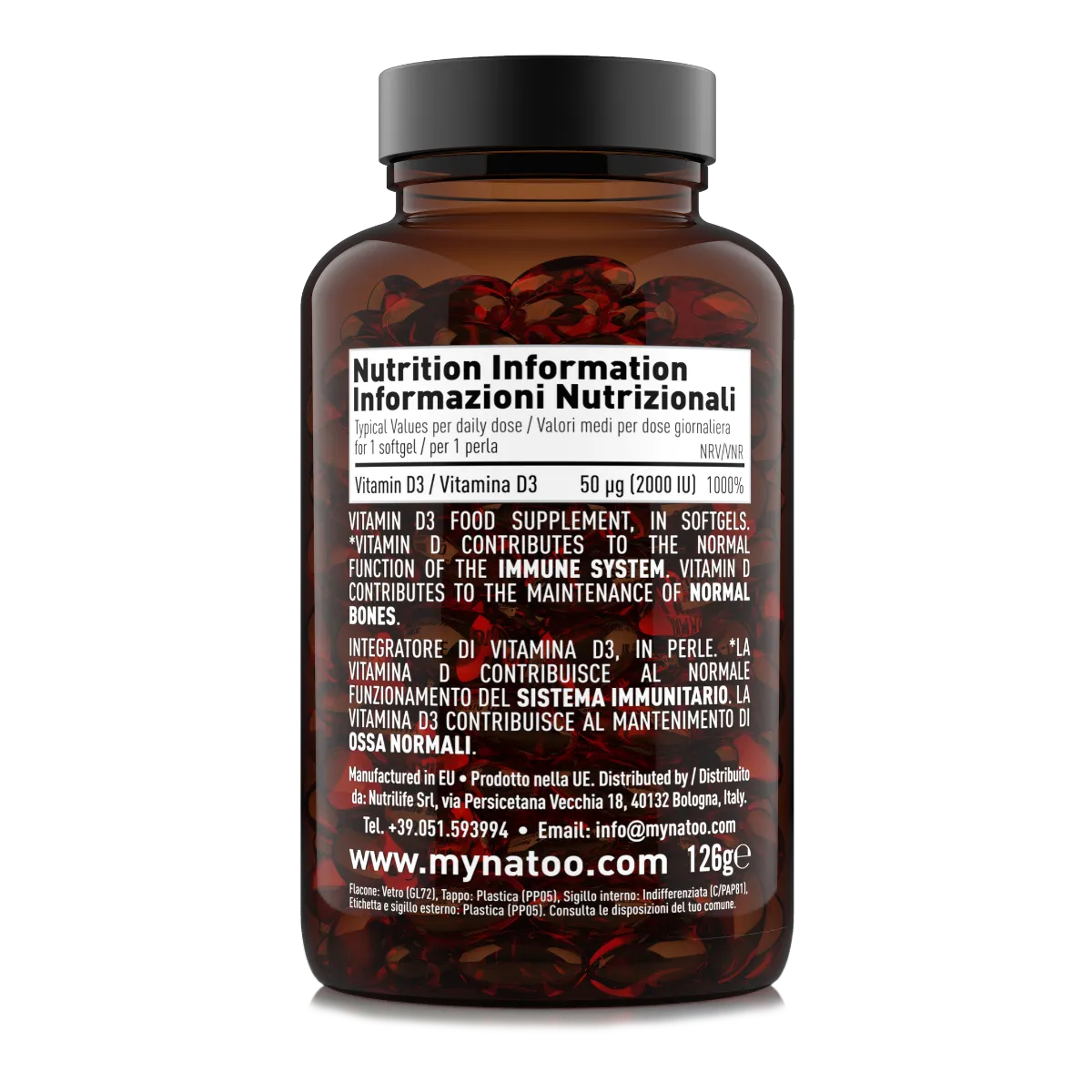 Natoo Essentials Vitamina D3 2000 UI perle 90 perle colecalciferolo