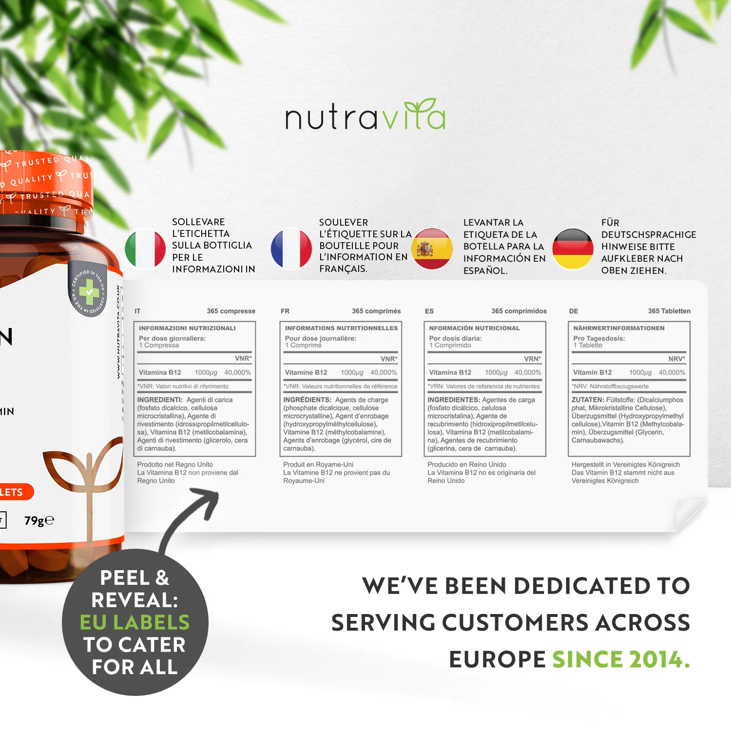 Nutravita Vitamina B12 1000 mcg compresse 365 metilcobalamina