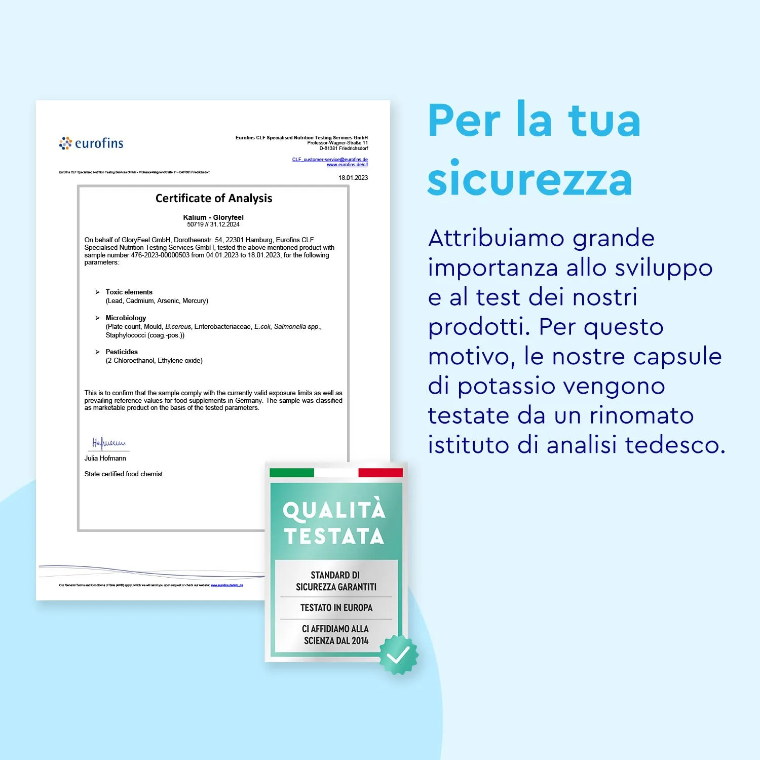 gloryfeel Potassio capsule 270 citrato per muscoli