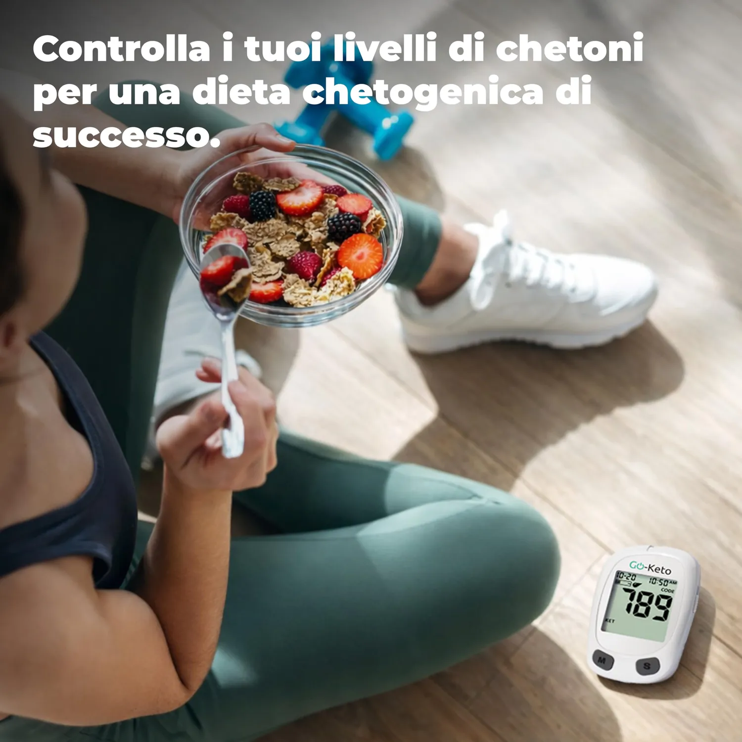 Go-Keto Misuratore Chetoni sangue starter set 10 strisce