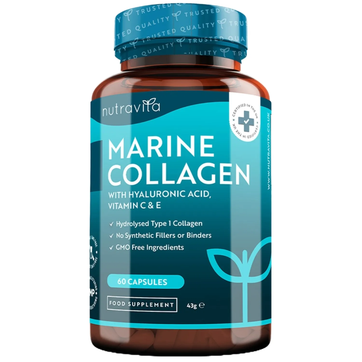 Nutravita Collagene Marino 1000mg 60 Capsule Acido Ialuronico