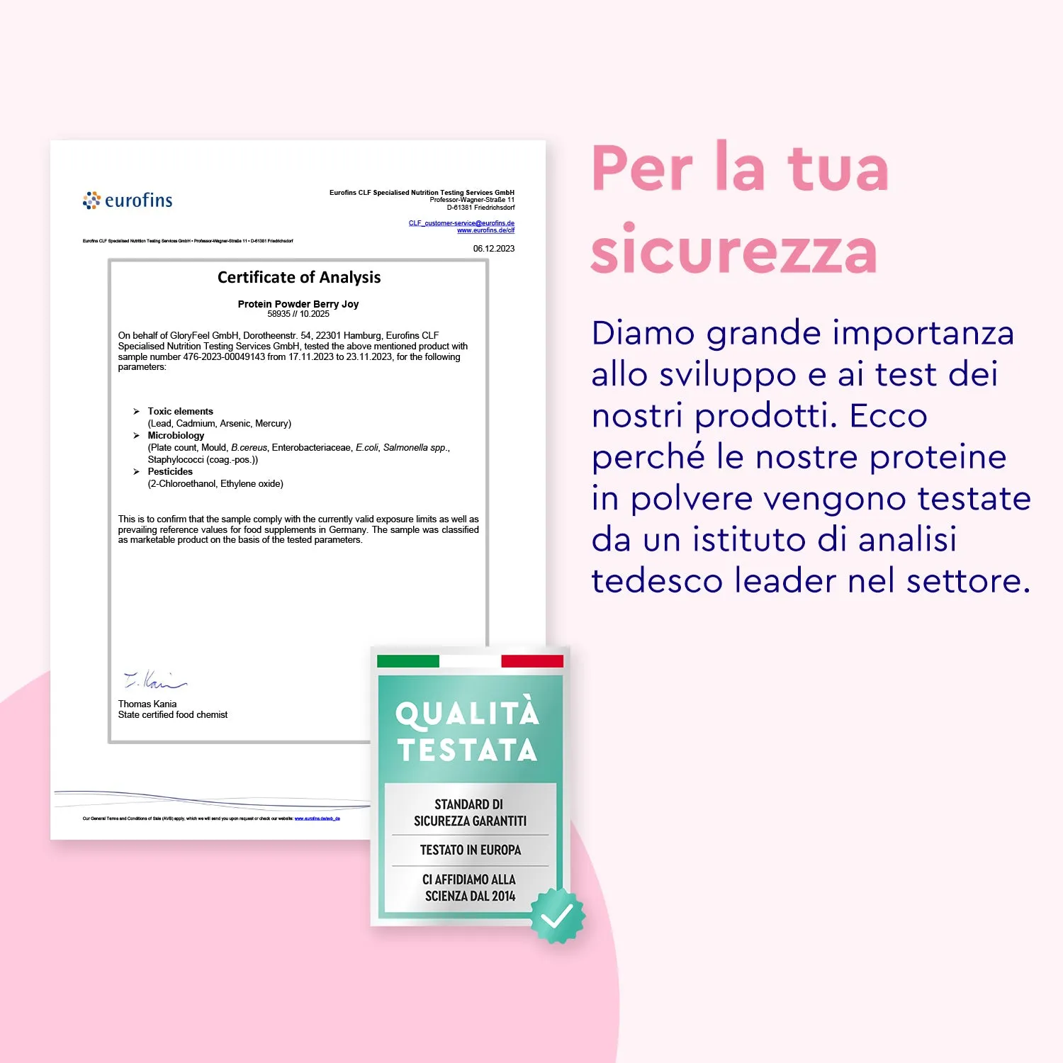 gloryfeel Berry Joy proteine polvere vegane 22 g frutti rossi