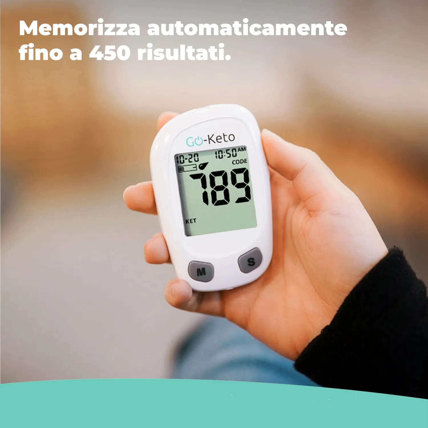 Go-Keto Misuratore Chetoni sangue starter set 10 strisce