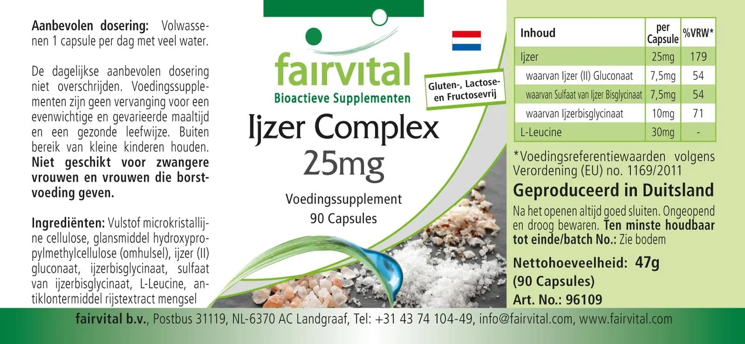 Fairvital Ferro Complesso 25mg capsule 90pz bivalente