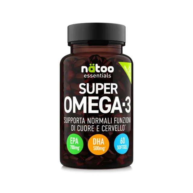Natoo Essentials Super Omega-3 Integratore 60 Perle EPA DHA