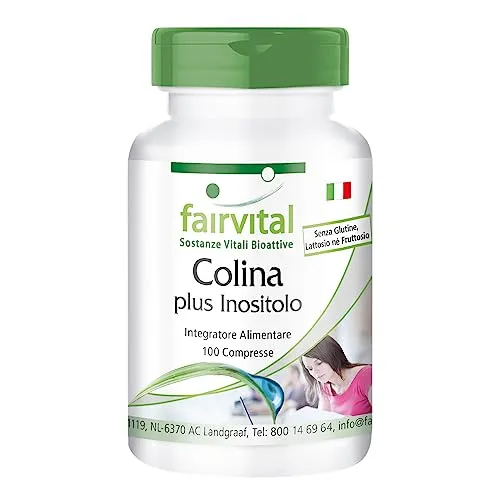 Fairvital Colina Bitartrato Inositolo compresse 100 alto dosaggio