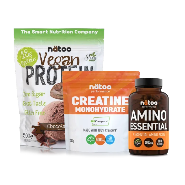 Natoo Performance Vegan Gym Starter Pack kit vegano creatina EAA