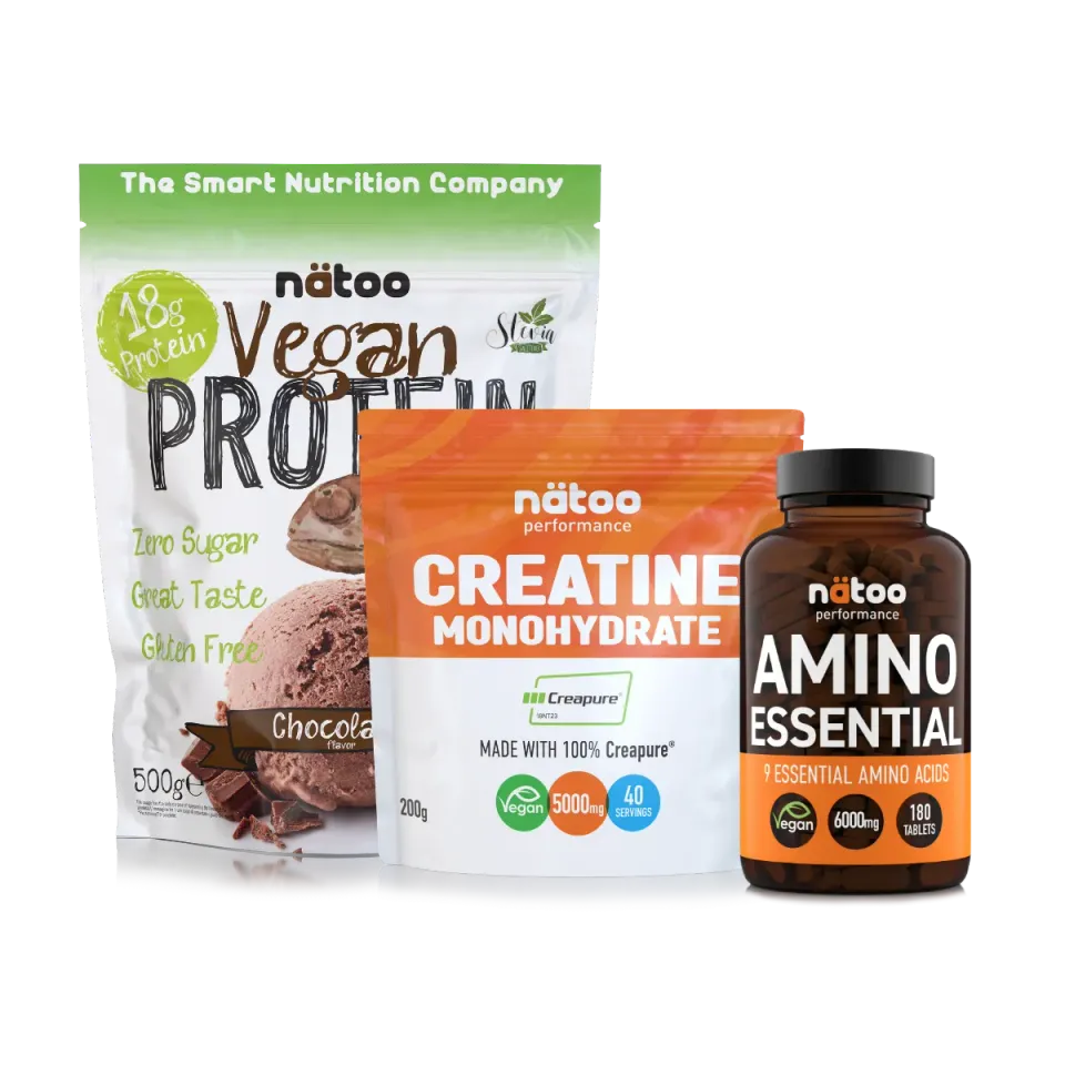 Natoo Performance Vegan Gym Starter Pack kit vegano creatina EAA