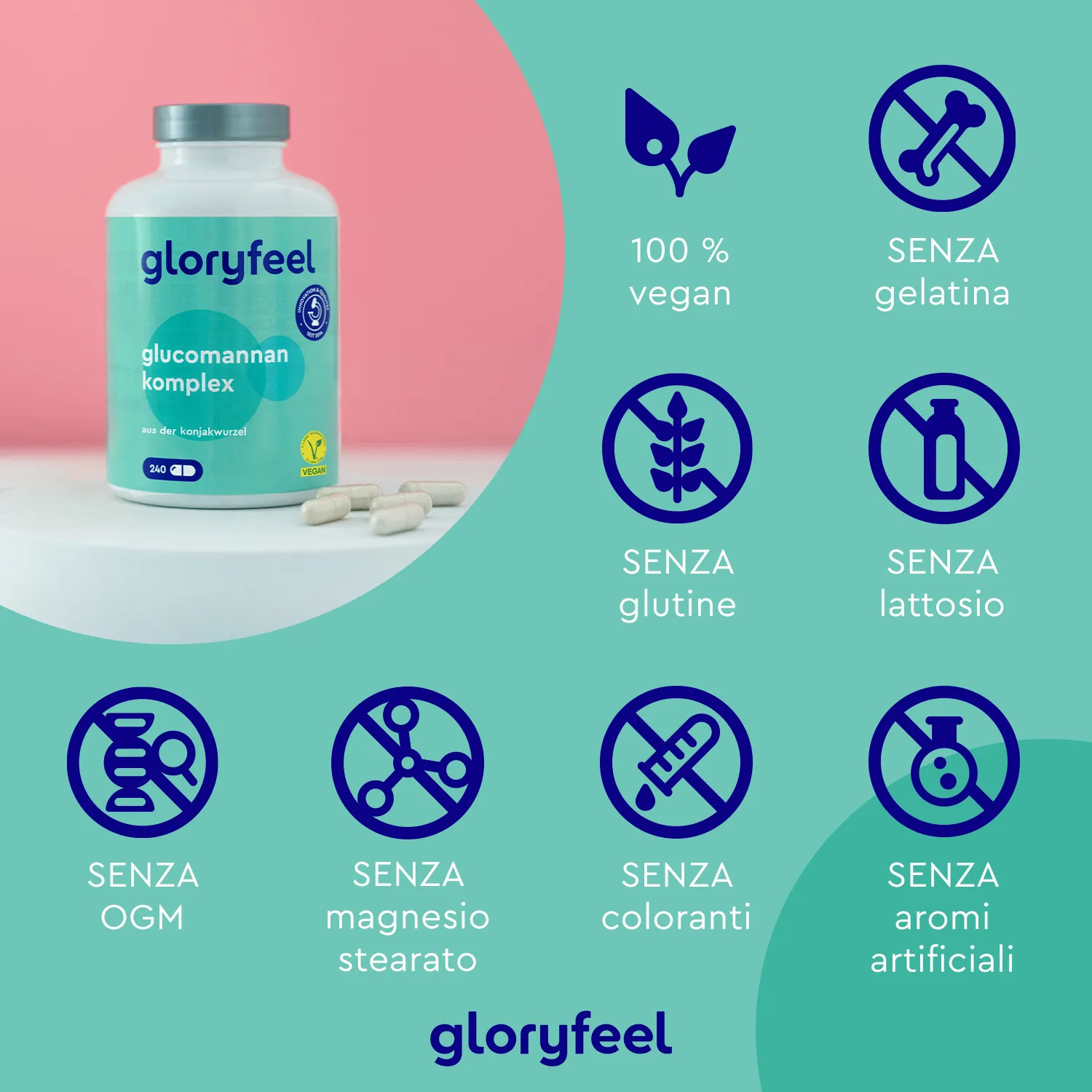 Gloryfeel Glucomannano capsule 240 capsule konjac