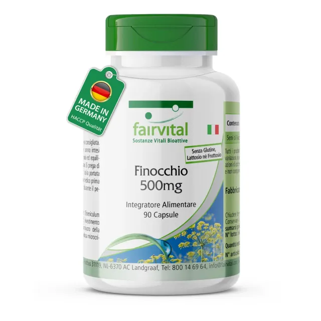 Fairvital Finocchi 500 mg capsule 90 pezzi per stomaco intestino
