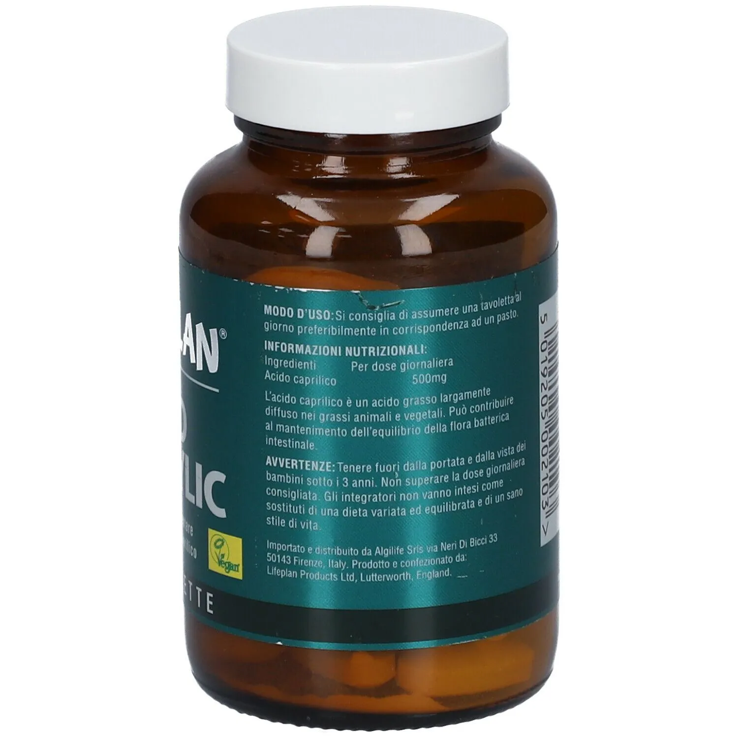 Algilife Lifeplan Acid Caprylic integratore 50 tavolette flora