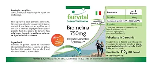 Fairvital Bromelina 750 mg capsule 120 pezzi alto dosaggio
