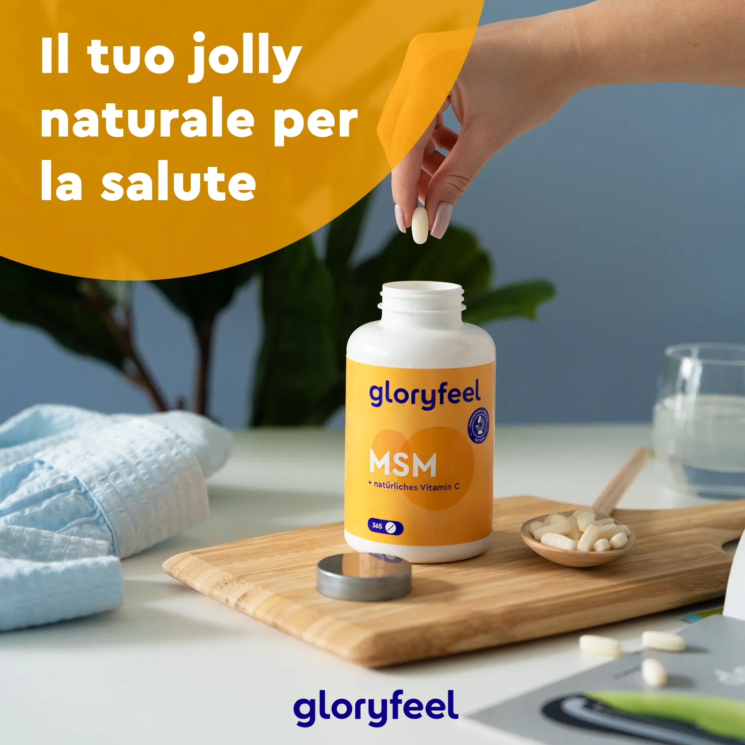 gloryfeel MSM Zolfo compresse 365 con vitamina C