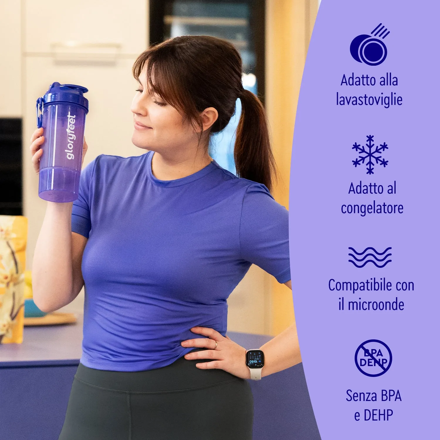 gloryfeel Shaker proteine miscela sport palestra
