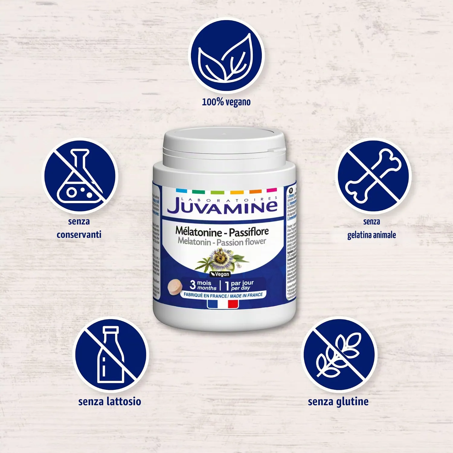 Juvamine Melatonina Passiflora Compresse 3 Mesi Sonno