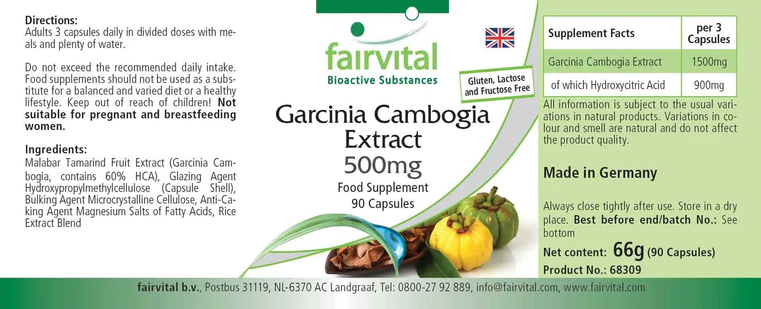 Fairvital Garcinia Cambogia capsule 90 pezzi 60% HCA