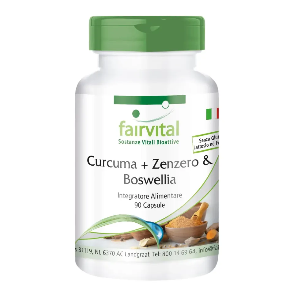 Fairvital Curcuma Zenzero Boswellia + C capsule 90 pezzi