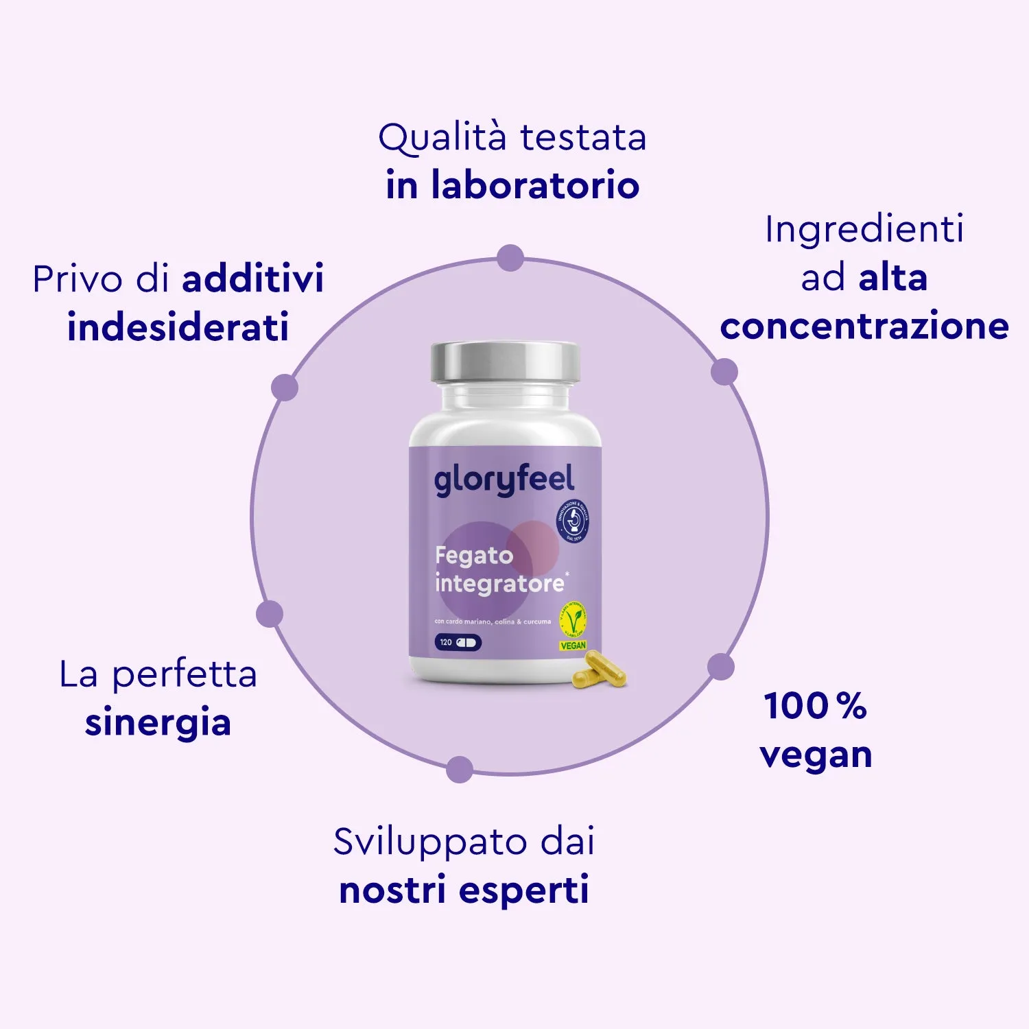 gloryfeel Fegato Complex integratore capsule vegane carciofo e cardo
