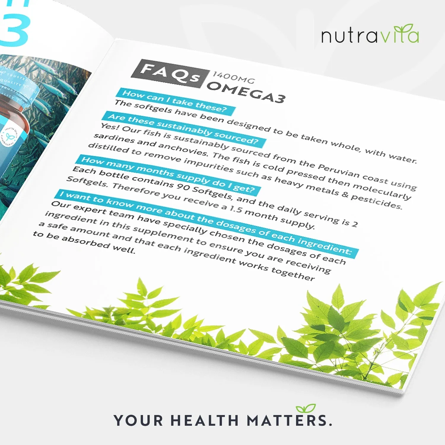 Nutravita Omega 3 2000mg softgel EPA DHA alta resistenza