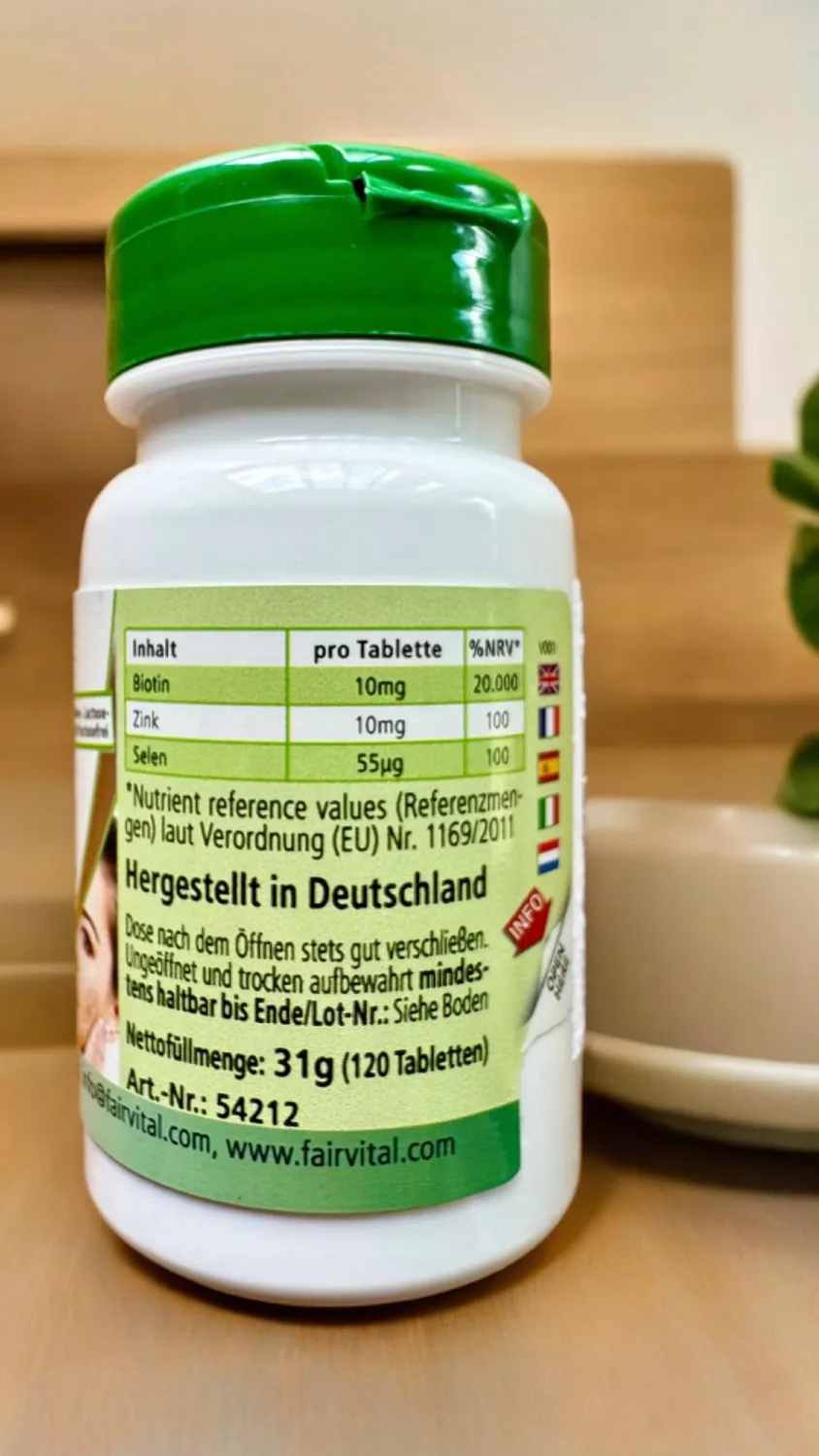 Fairvital Biotina Zinco Selenio Compresse 120 pz 4 Mesi