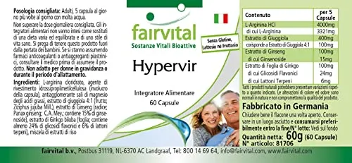 fairvital Hypervir capsule con arginina 60 capsule