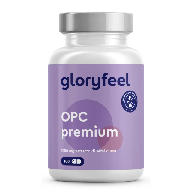 gloryfeel OPC Premium 180 capsule estratto semi uva
