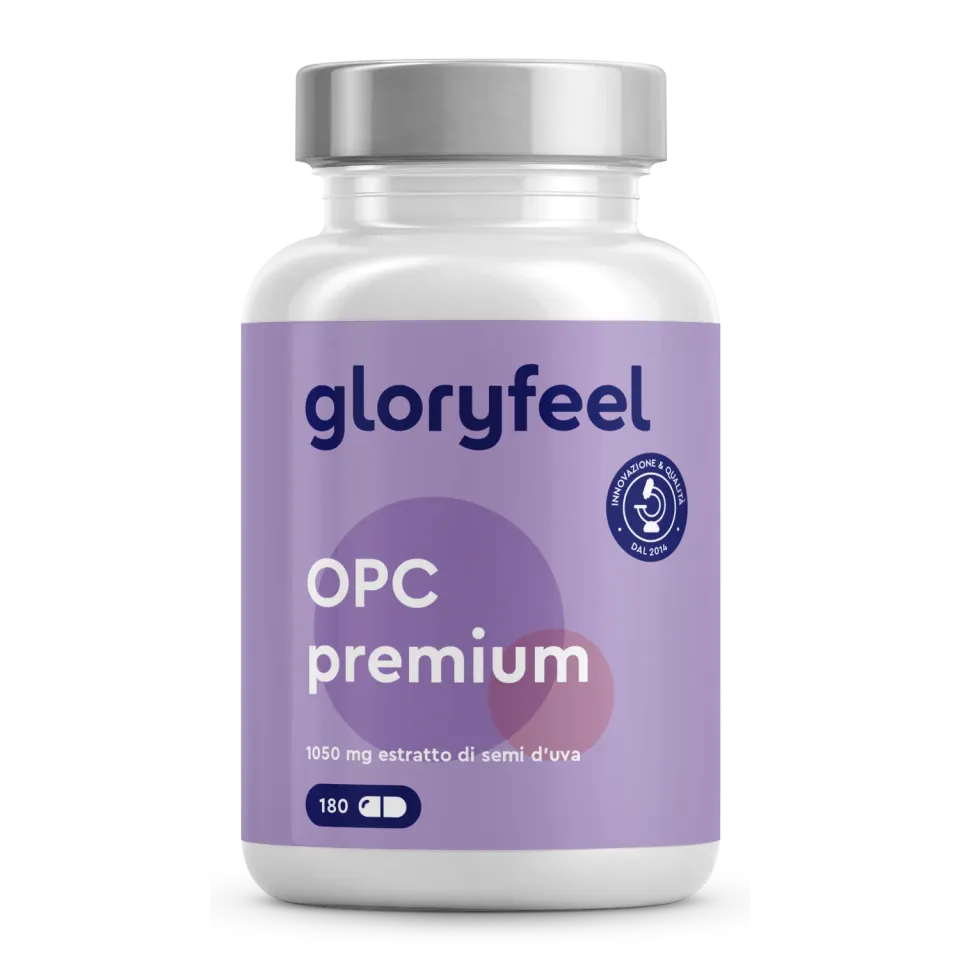 gloryfeel OPC Premium 180 capsule estratto semi uva