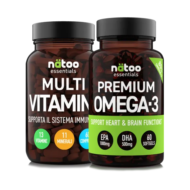 Natoo Essentials Supporto 360 pack multivitaminico omega-3 cuore
