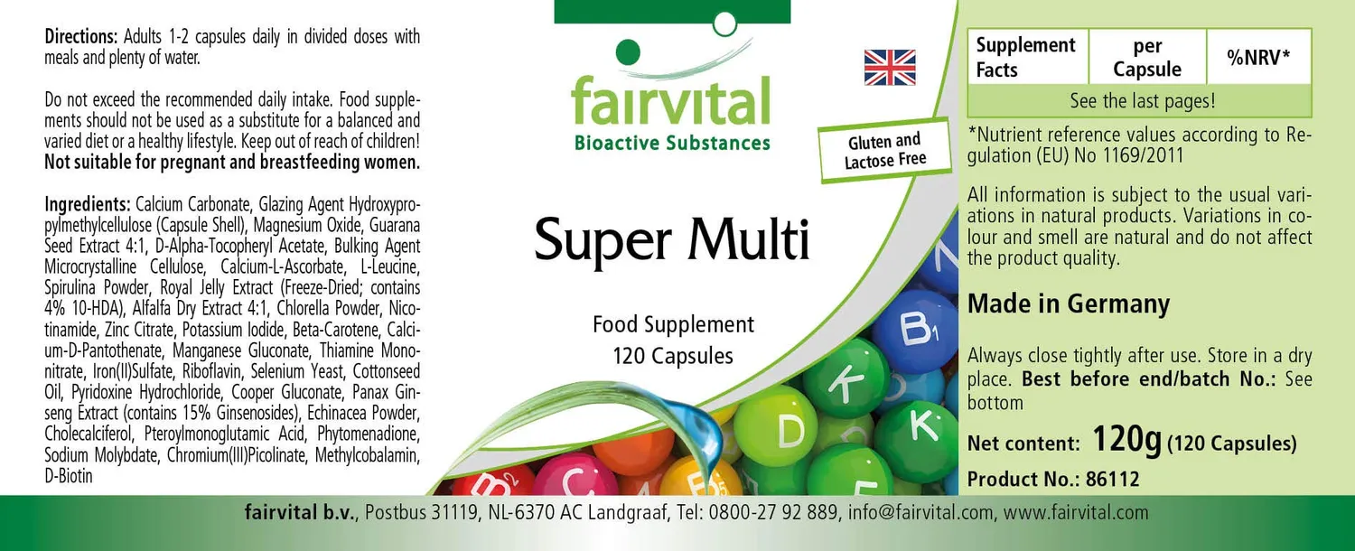 Fairvital Super Multi multivitaminico 120 capsule alta dose