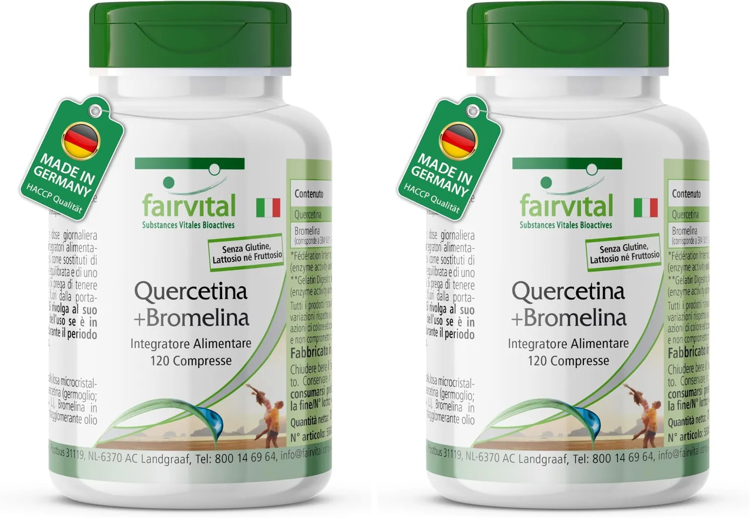 Fairvital Quercetina più Bromelina compresse 120 pz vegane