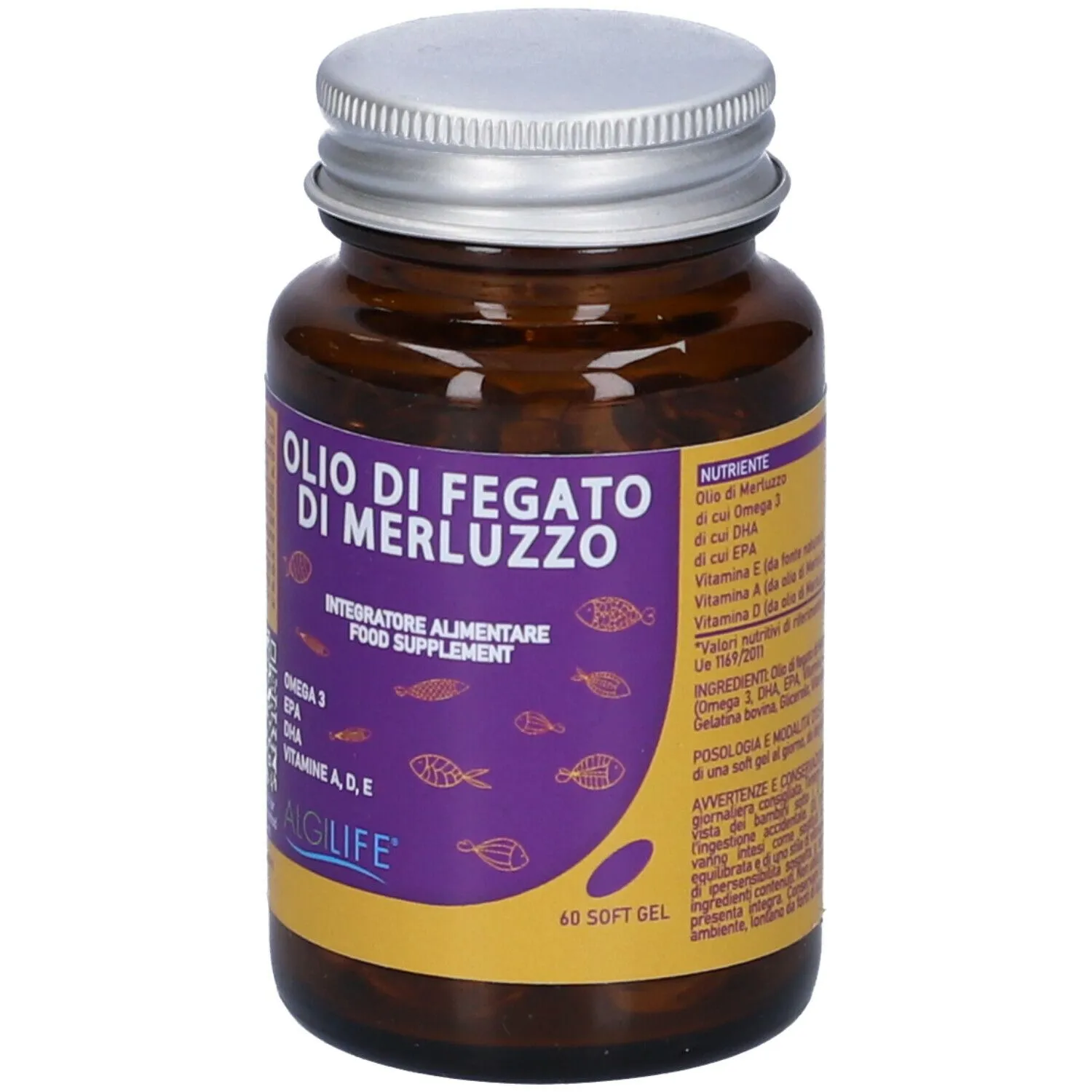 Algilife Olio Fegato Merluzzo Integratore Omega 3