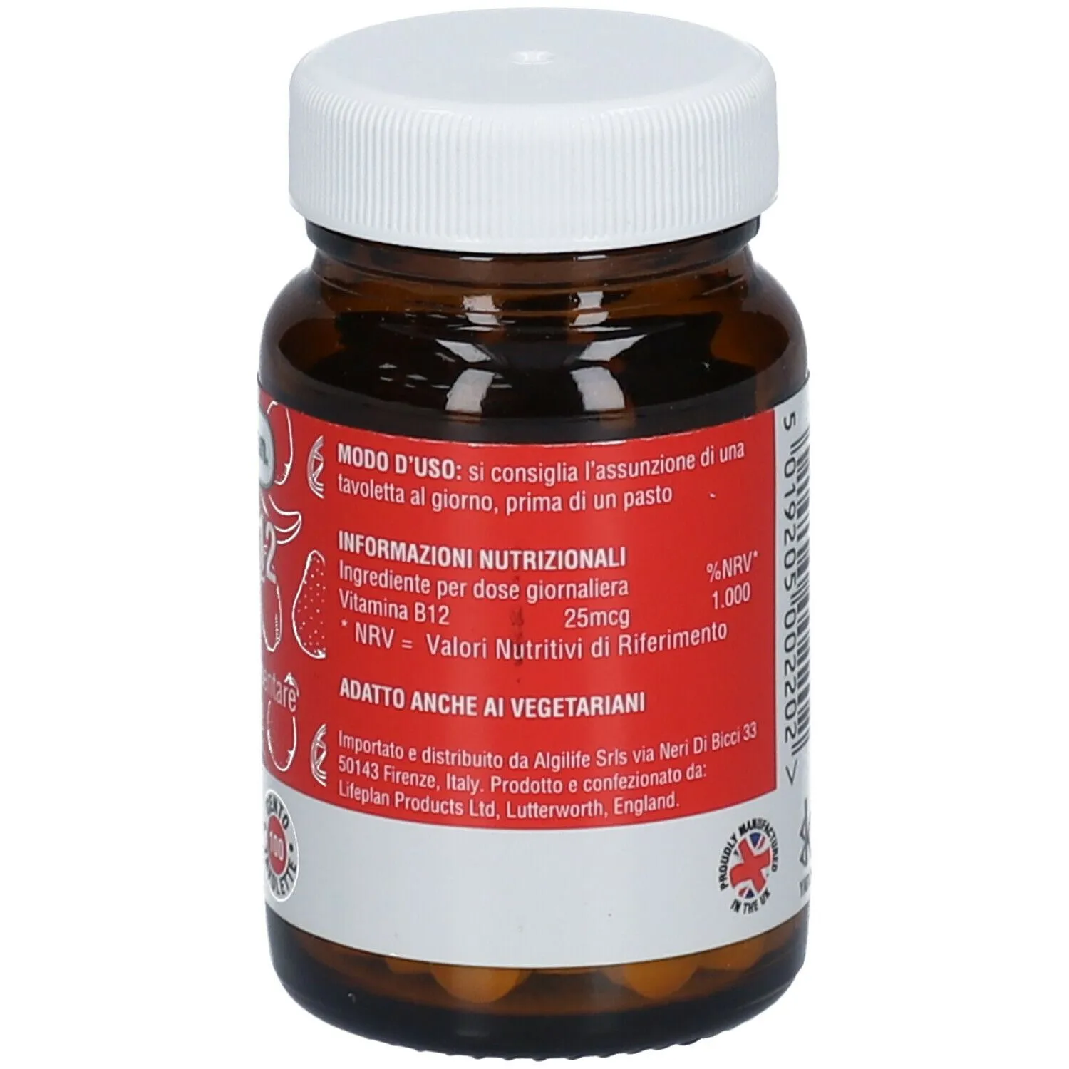 Algilife Bilife 12 Vitamina B12 100 Compresse Vegani