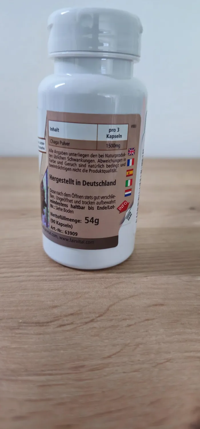 Fairvital Chaga 500 mg capsule 90 capsule vegane