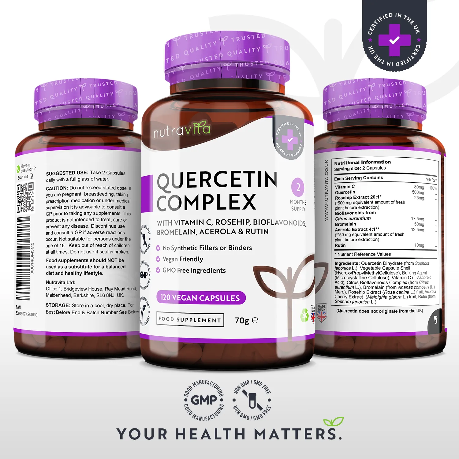 Nutravita Quercetina Complesso capsule 120 vitamina C