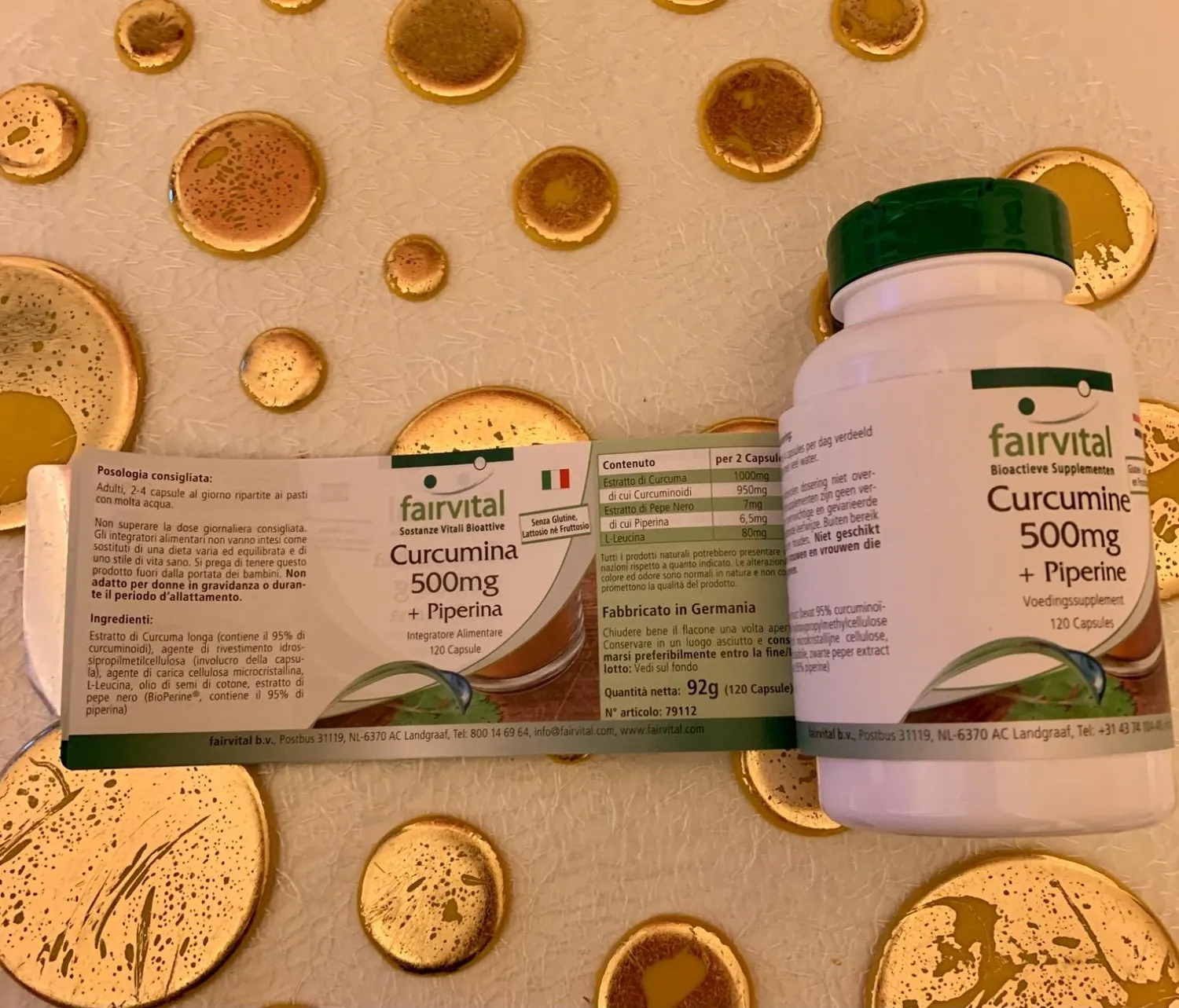 Fairvital Curcuma 500mg 120 capsule curcumina piperina