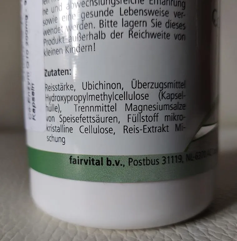 Fairvital Coenzima Q10 200 mg capsule 90 ubichinone vegano