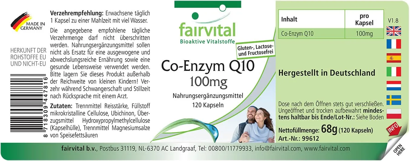 Fairvital Coenzima Q10 100 mg Capsule 120 pz Vegane