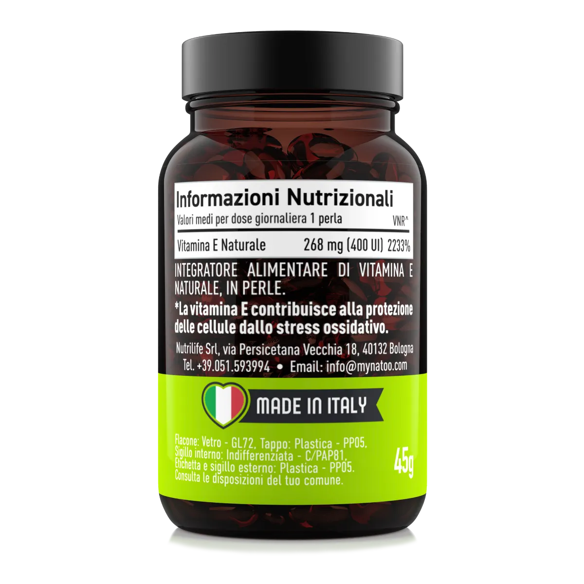 Natoo Essentials Vitamina E 400 UI 60 perle naturali