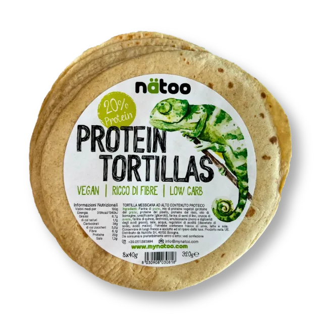 Natoo Tortilla Proteica 8 piade vegane fibre