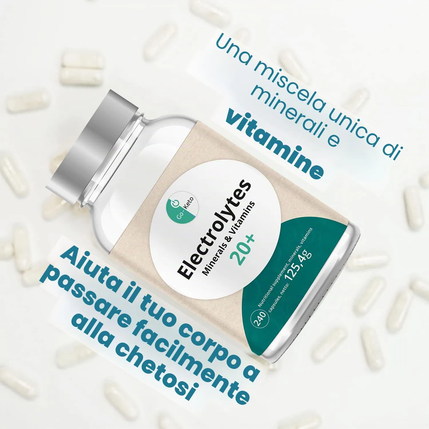 Go-Keto Electrolyte Mix integratore 180 capsule keto vitamine