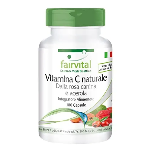 Fairvital Acerola Rosa Canina vitamina C capsule 180 pezzi