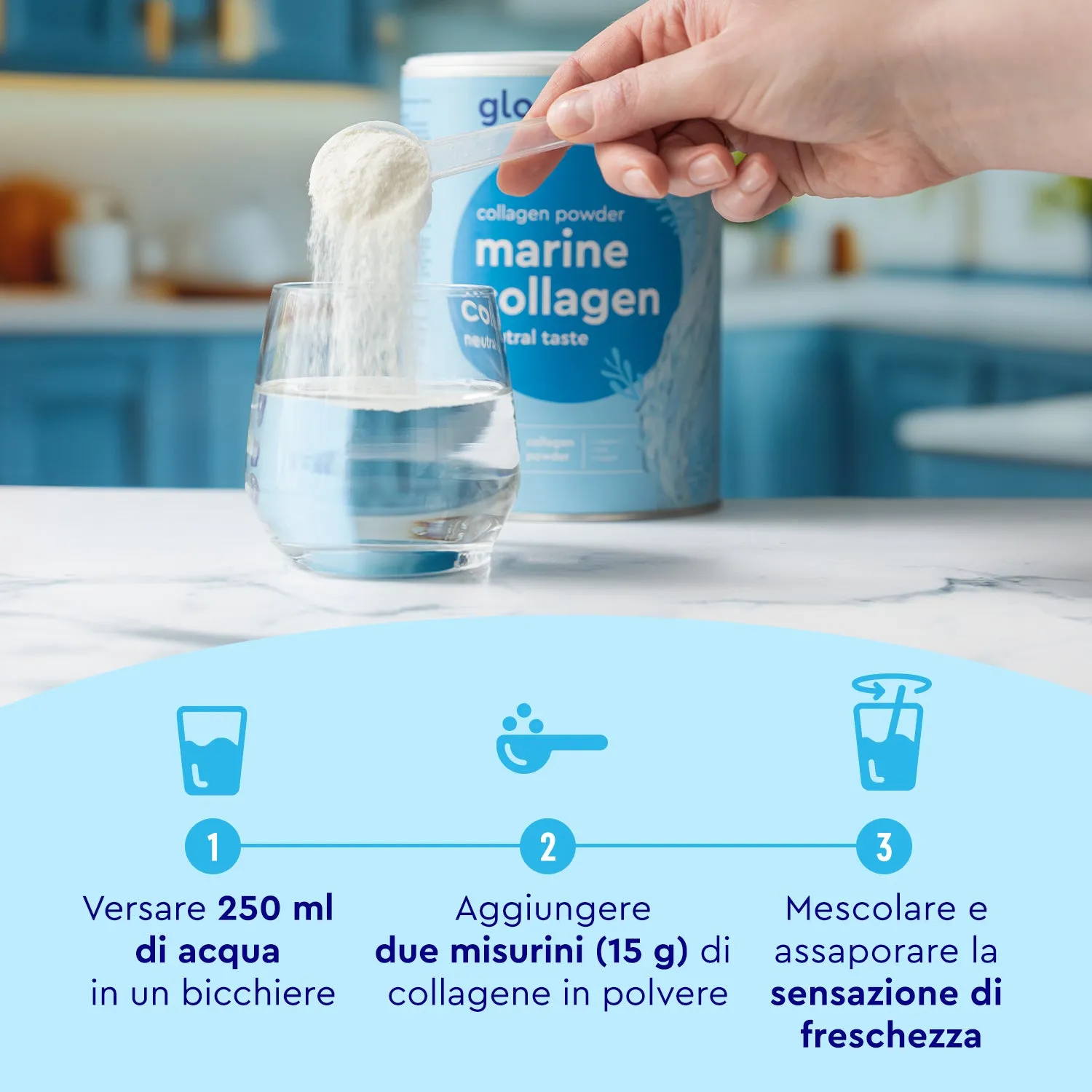 gloryfeel Collagene Marino in polvere VERISOL funzione muscolare