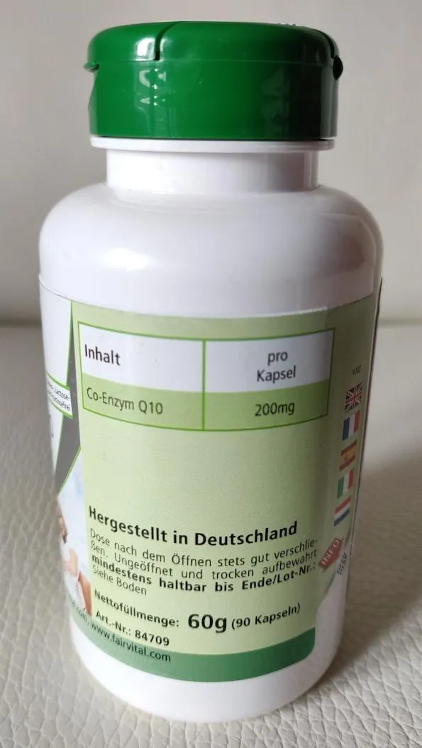 Fairvital Coenzima Q10 200 mg capsule 90 ubichinone vegano
