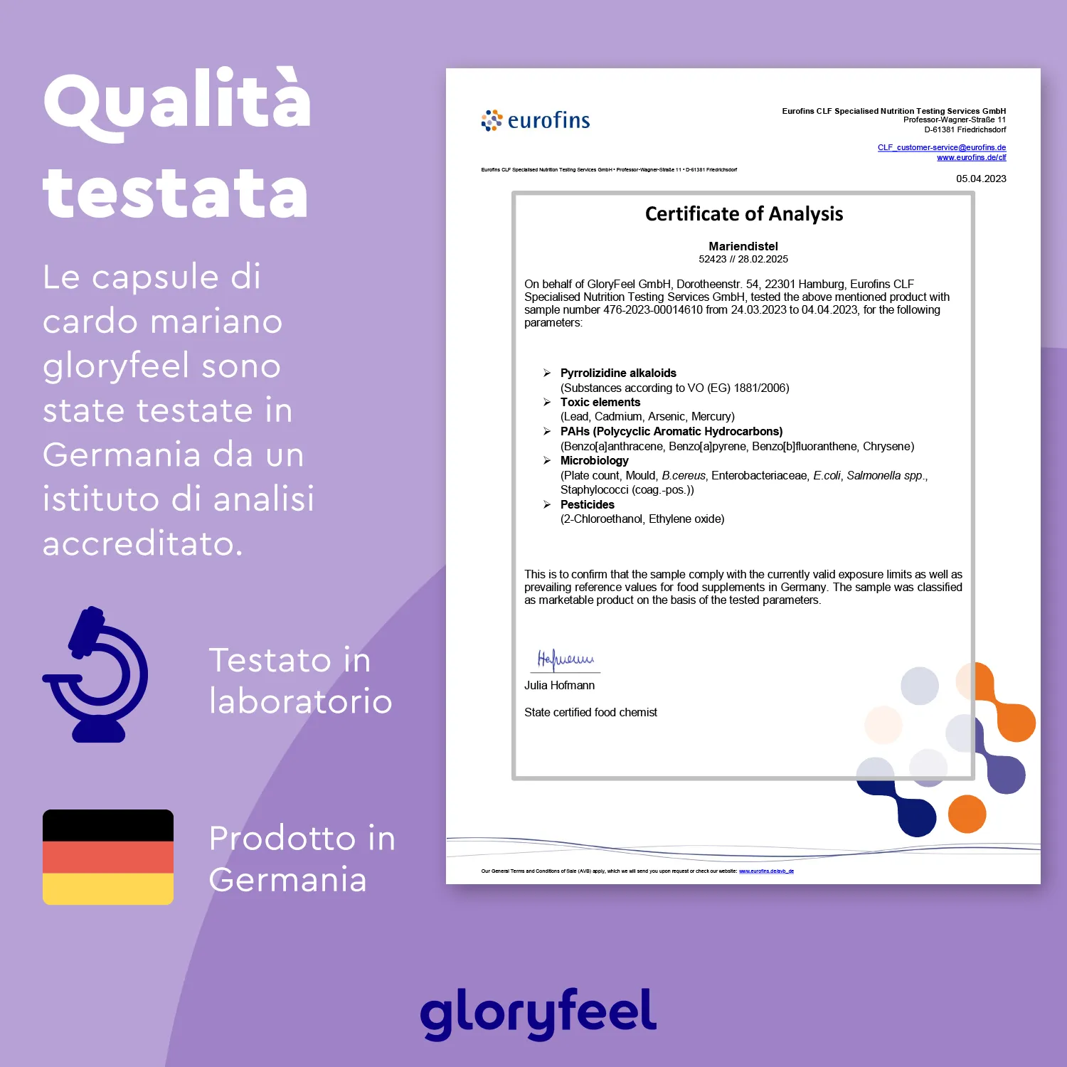 gloryfeel Cardo Mariano capsule con carciofo tarassaco e desmodium
