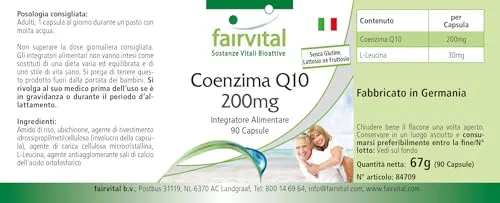 Fairvital Coenzima Q10 200 mg capsule 90 ubichinone vegano