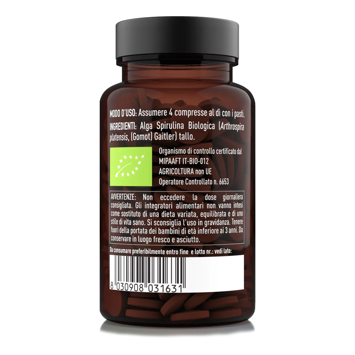 Natoo Essentials Spirulina Bio integratore 200 compresse senza glutine