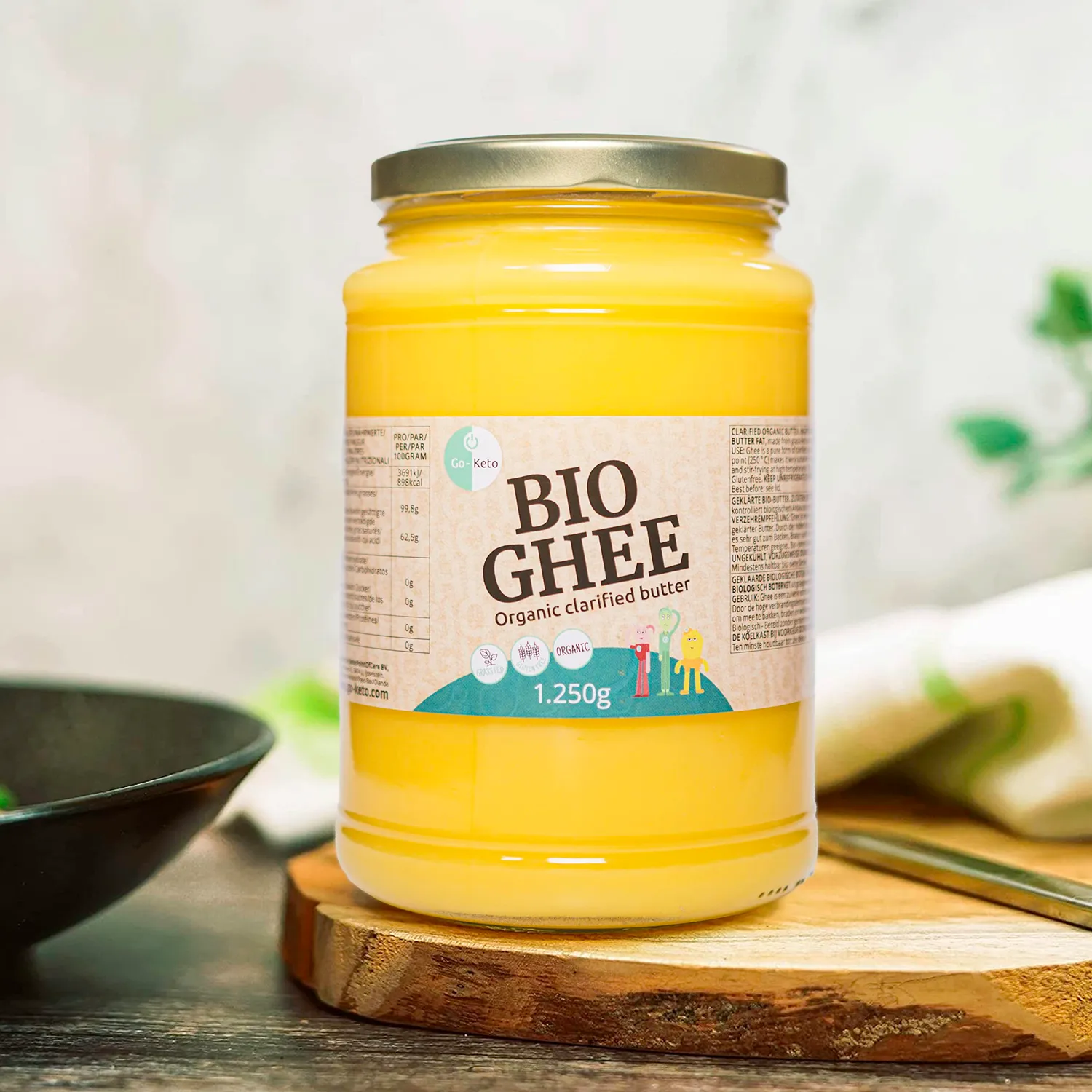 Go-Keto Bio Ghee burro chiarificato 1250 g senza lattosio