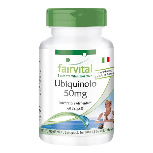 Fairvital Ubiquinolo 50 mg capsule 60 pezzi Kaneka QH energia