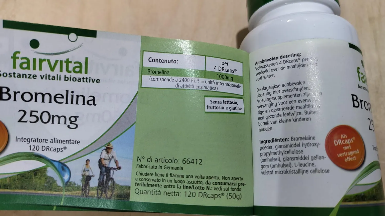 fairvital Bromelina capsule 120 da 250 mg ananas