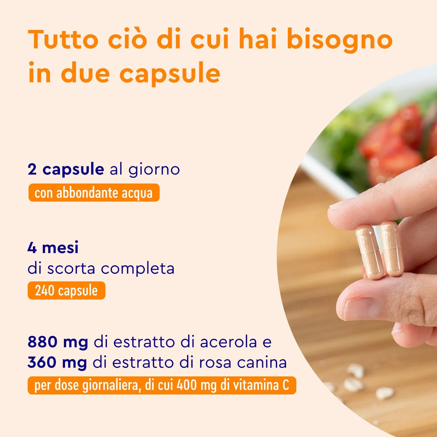 gloryfeel Vitamina C Naturale capsule acerola stanchezza